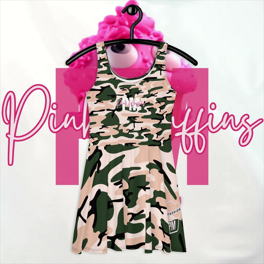 PM4US Pink Camo Mom's Skater Dress