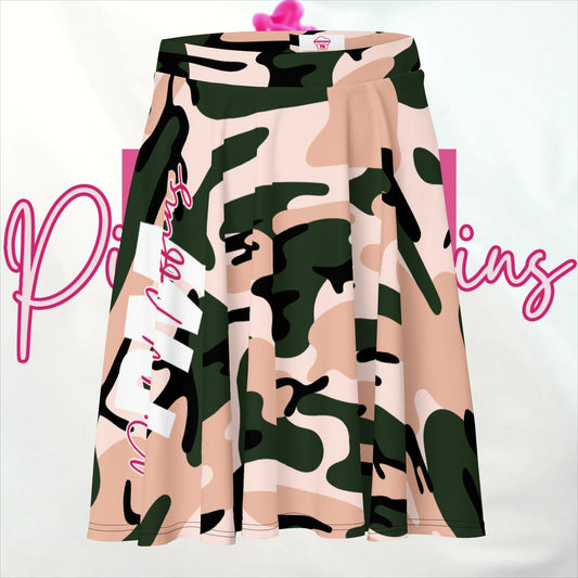 PM4US Pink Camo Mom's Skater Skirt