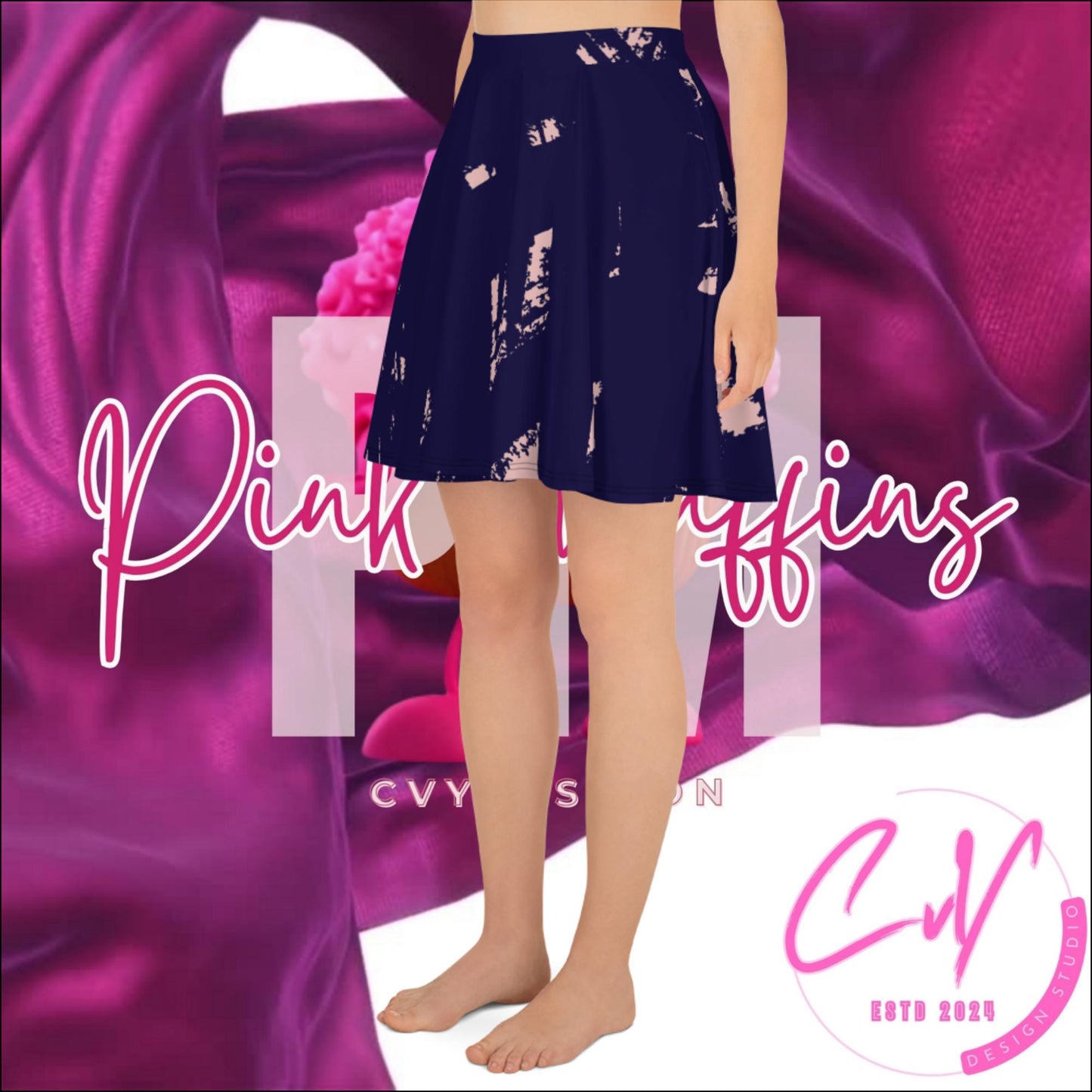 PM4US Blue Rush Mom's Skater Skirt