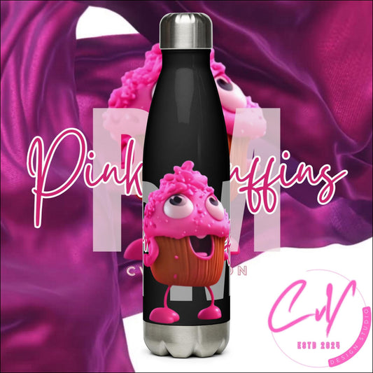 Muffy (Black) Stainless steel water bottle