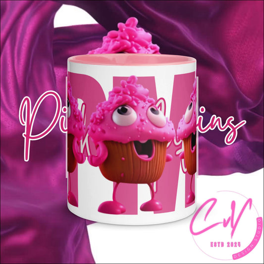 Muffy Mug with Pink Inside (Multi-Colors)