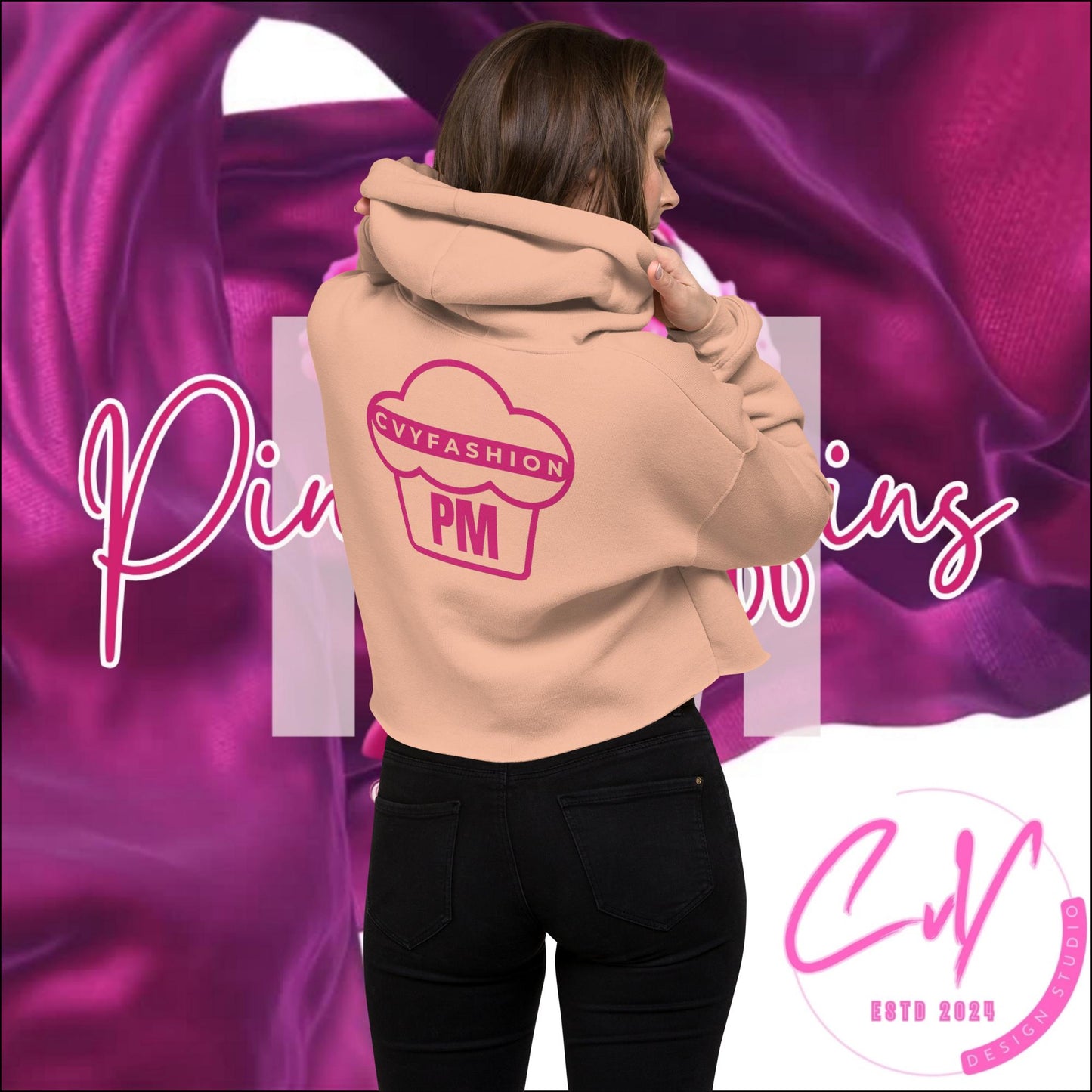 PMP Mom's Multi-Colors Crop Hoodie