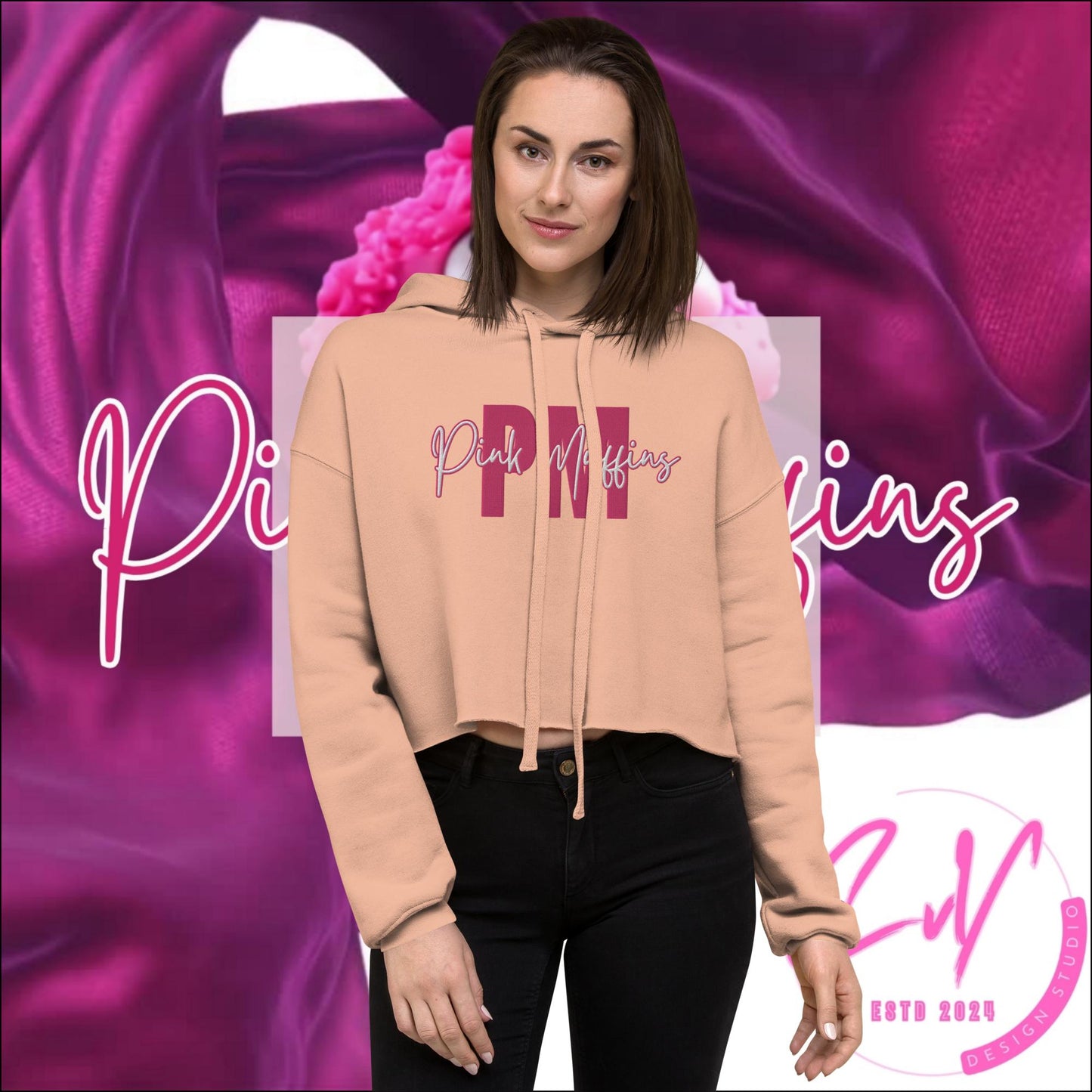 PMP Mom's Multi-Colors Crop Hoodie