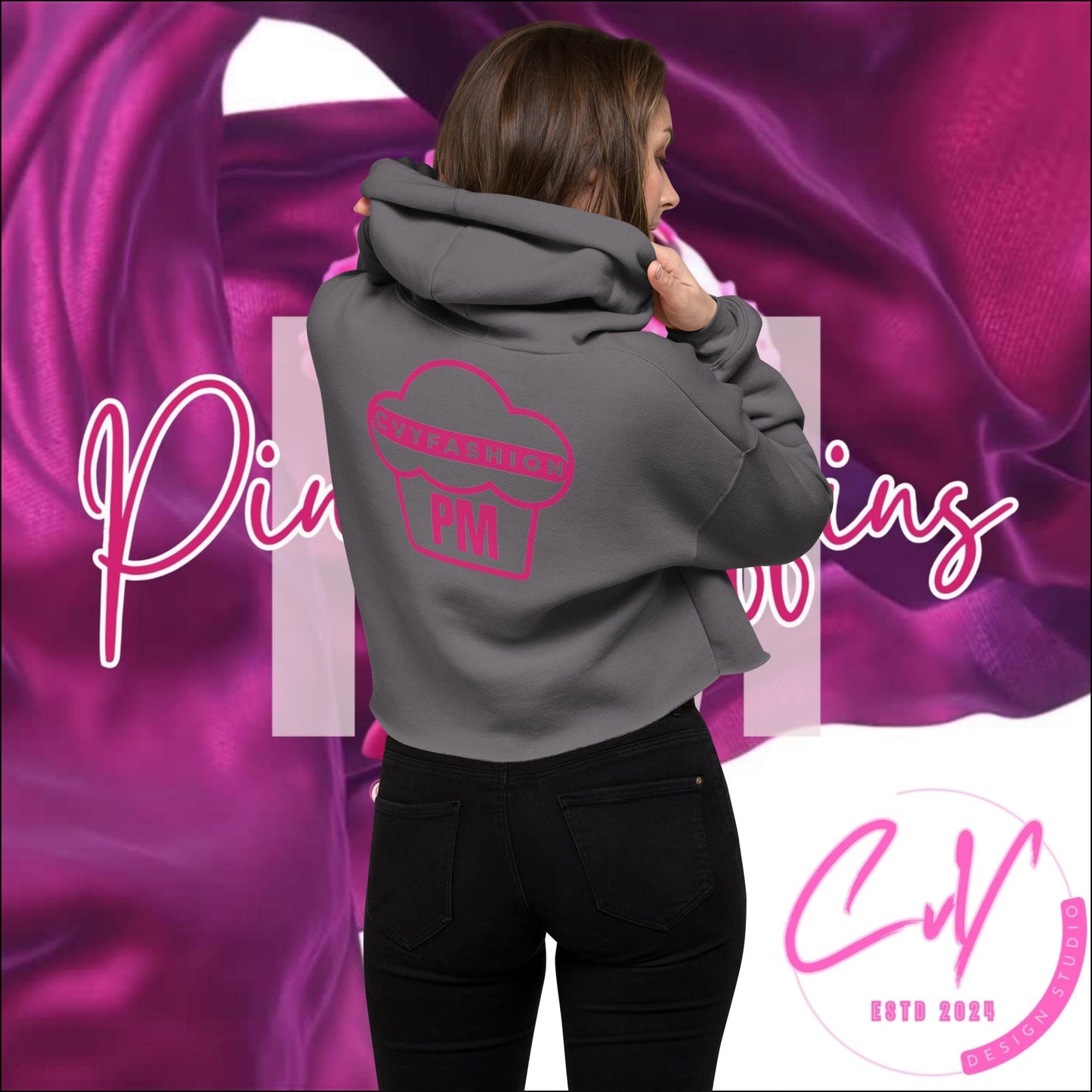 PMP Mom's Multi-Colors Crop Hoodie